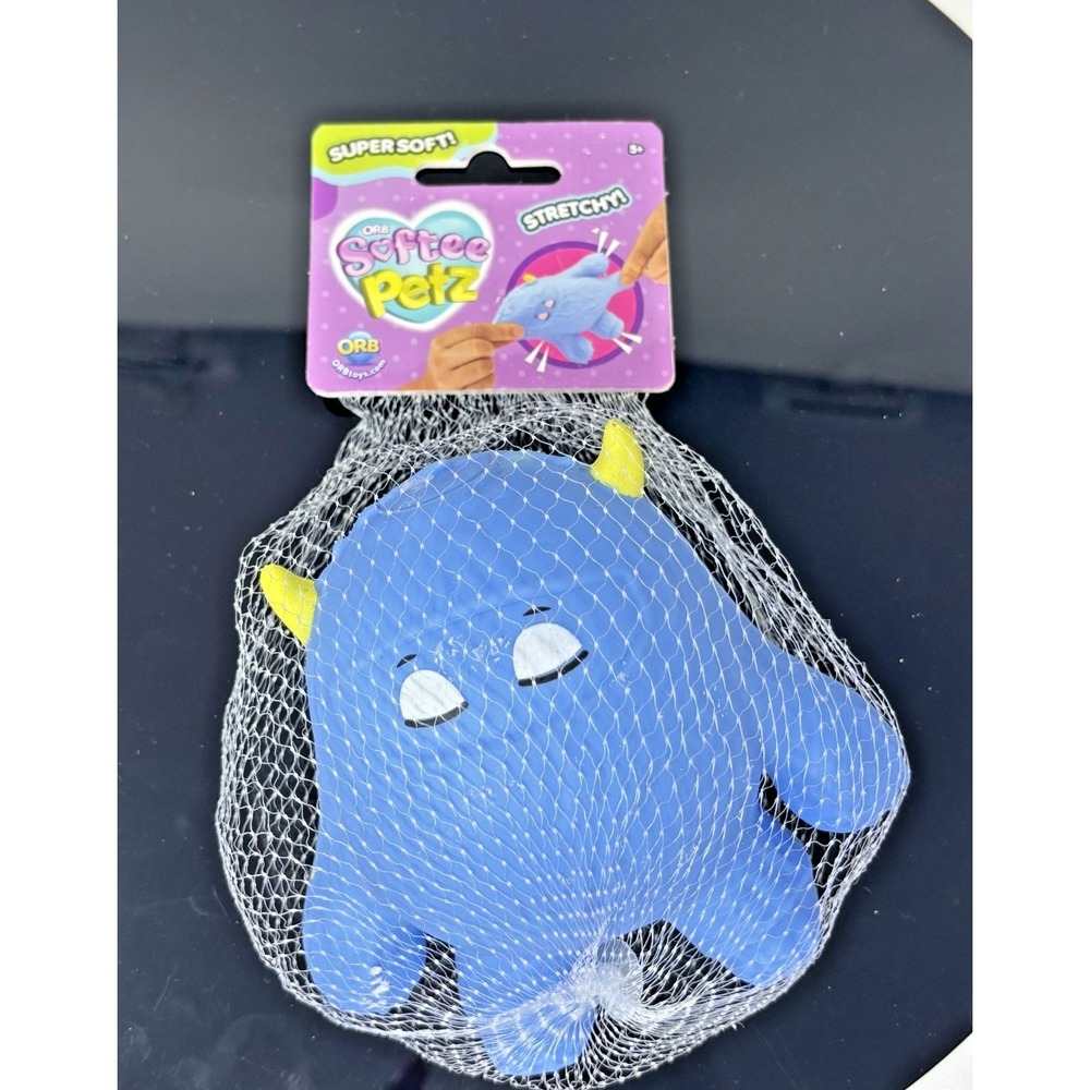 ORB Softee Petz Blue Monster Stretch Squishy Sensory Fidget Toy Super Soft